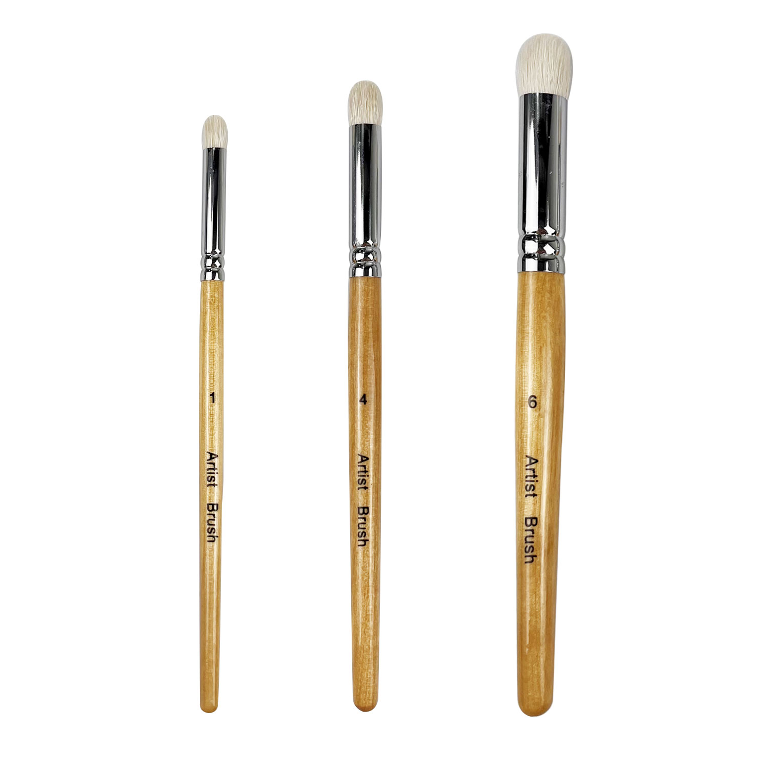 Miniature Paint Brushes Set - Premium Goat Hair Dry Brushes for Model Painting, Domed Drybrush Kit for Scale Models & Miniatures