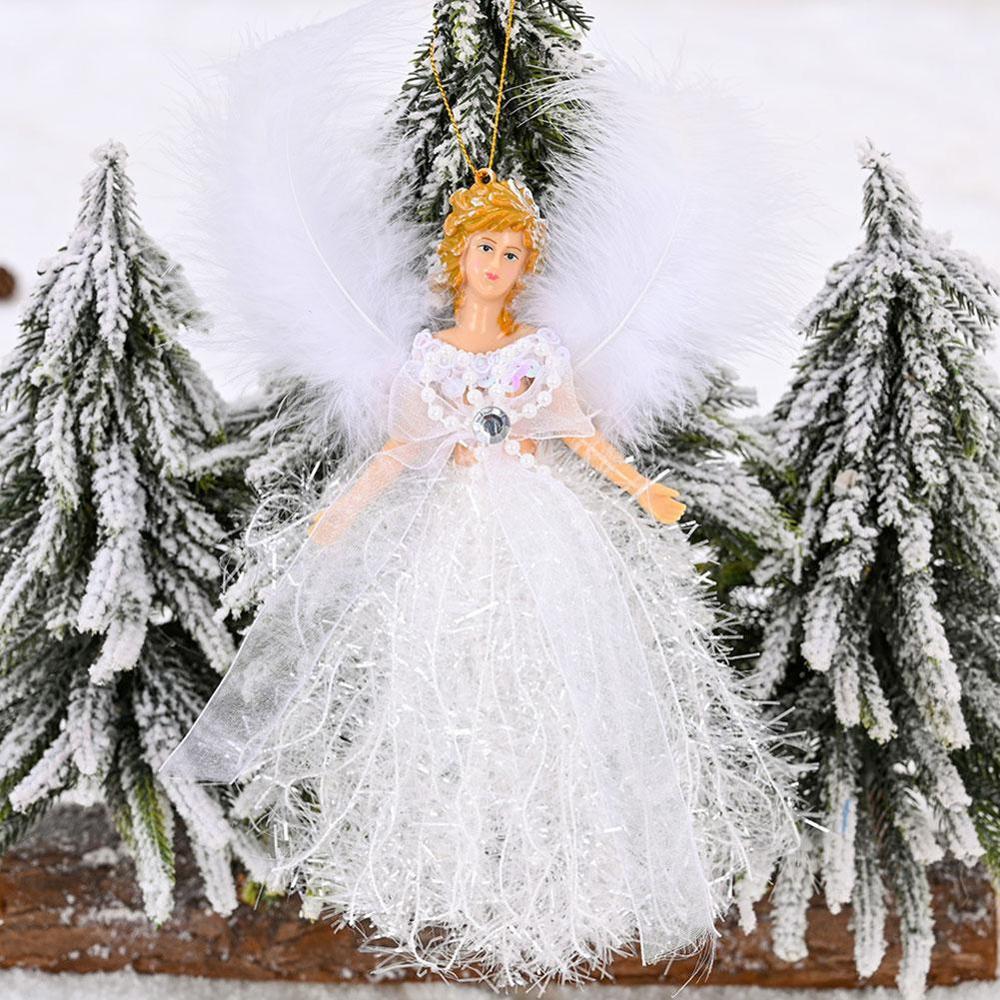 Christmas Plush Standing Angel Pendant Tabletop Ornaments For home Use Decorate Table Top Christmas Tree