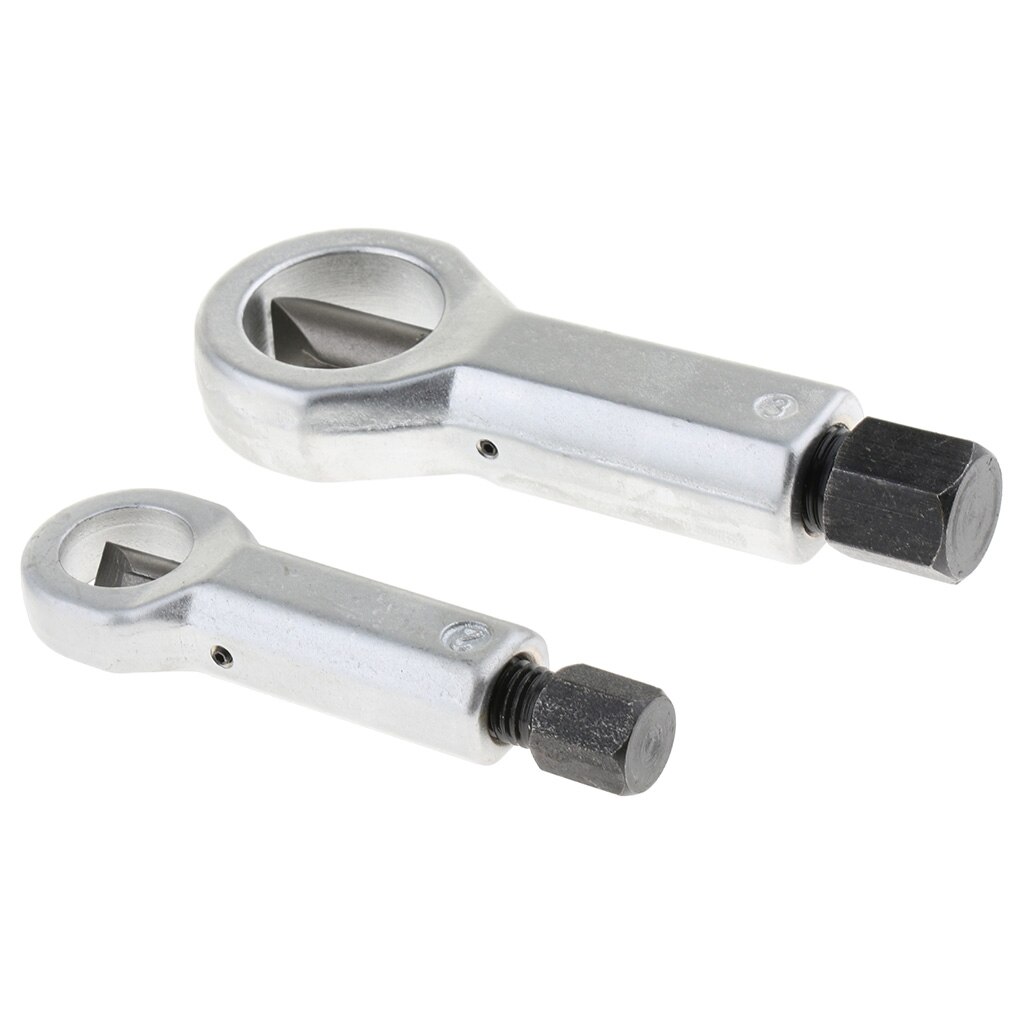 2pcs Nut Splitter Set (for 0-18mm and 12-30mm), Broken Damaged Screw Nut Removal Splitting Tools