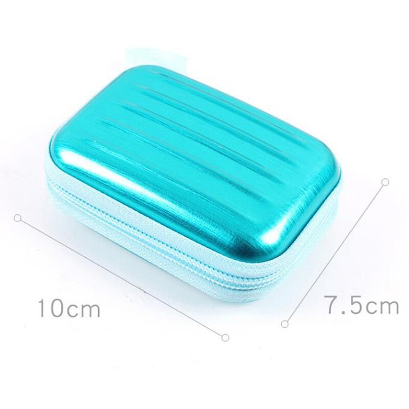 1PC Luggage Model Square Tin Iron Box / Mini Pouch / Key Purse / Pencil Case/steel Box/coin Storage Bag/headset Bag