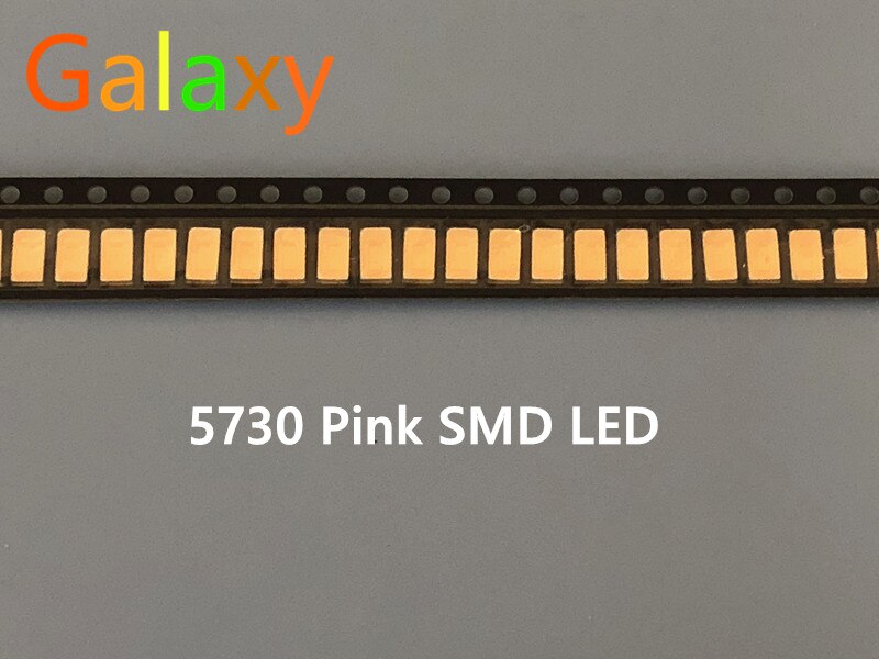 100 piezas 5630/5730 SMD/SMT de Color rosa de montaje en superficie diodos SMD SMT 5730 luz LED Chip (1,8 ~ 3,4 V/) diodos ultradelgado Led