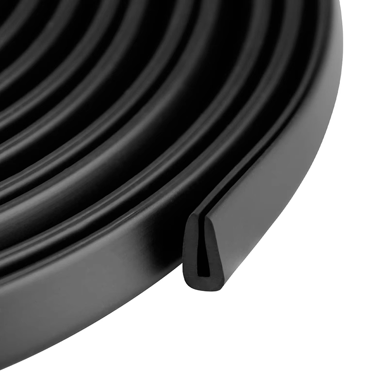 Rubber Edge Trim Strip Black U Section Edging Sealing Strip, Edge Shield Encloser Protector For GlassTable Corners