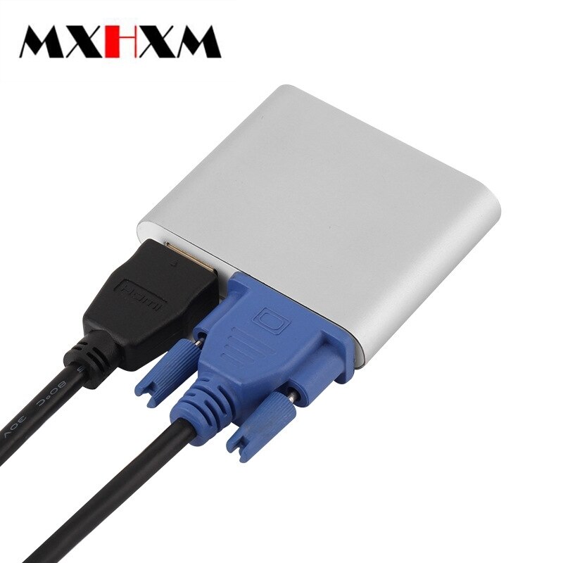 MXHXM For Android iPhone Universal HDMI Video Cable For iPad Tablet to VGA Connection TV Projection Instrument Conversion