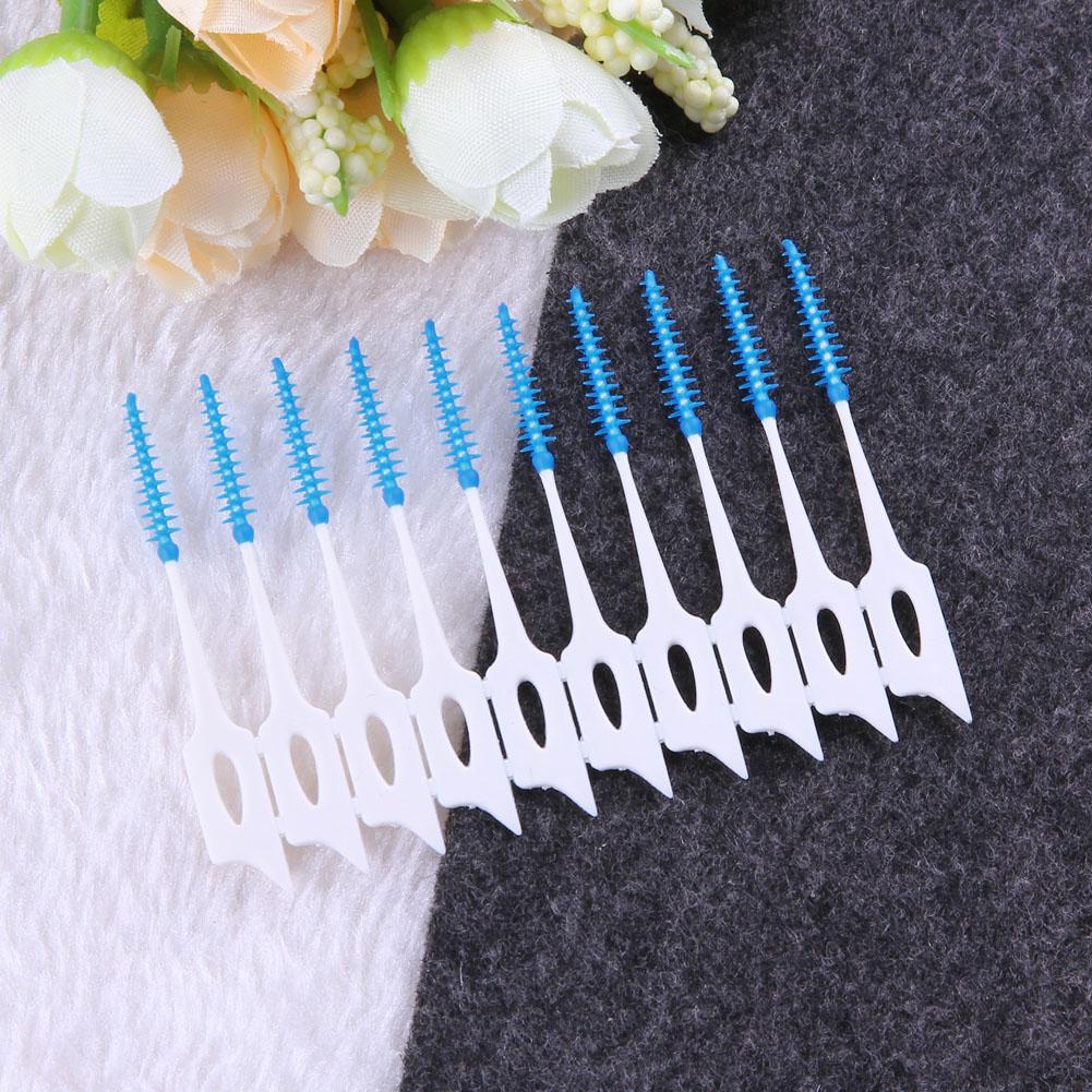 Tand Floss Mondhygiëne Dental Floss Zacht Plastic Rager Tanden Reinigen Vorm Push-Pull Interdentale Borstel Oral Care
