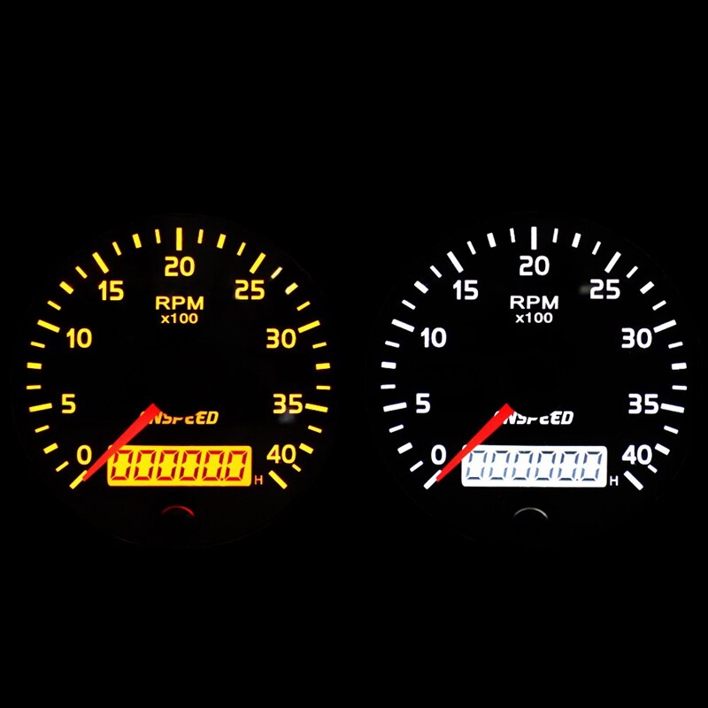 CNSPEED Universal GPS Speedometer 12V/24V Odometer 85Mm 0-4000RPM For Car Motorcycle LCD Tachometer