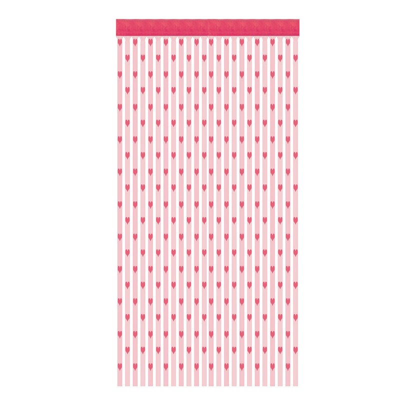 Dørskille ren gardin valance mesh nett tredør gardin persienner håndlaget 100 cmx 200cm romdeler moskitiera 4fm: Rosa
