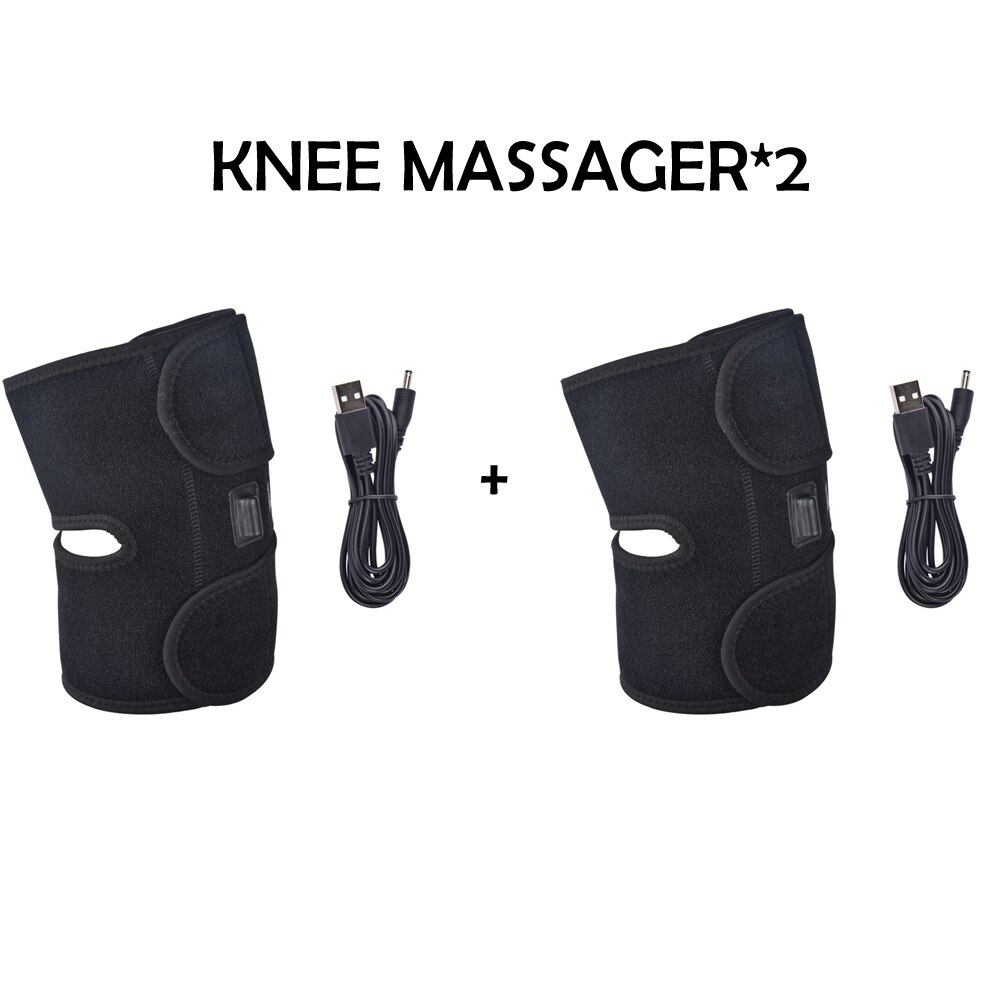 Physiotherapy Leg Massager Knee Pads Knee Brace with Heating CompressPad Support Belt TherapyInjury Rehabilitation Tools: KNEE MASSAGER x2