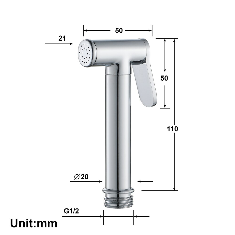 Messing handbediende sproeier bidet toilet jetset draagbare hygiënische douche douche wc douche bidet sproeierpistool