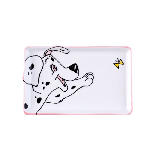 Cartoon Puppy Japanse Stijl Vierkante Plaat Keramische Plaat Rechthoekige Sushi Tray Leuke Hond Schotel Creatieve Kinderen Diner Plaat: Dalmatian