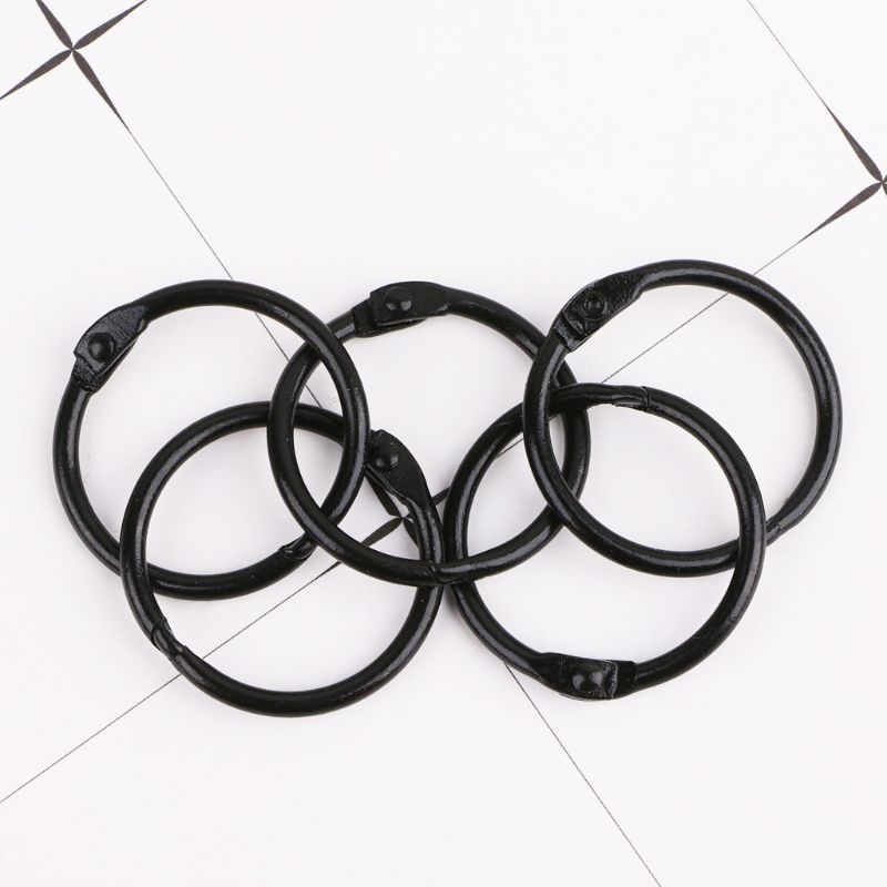 10pcs Metal Loose Leaf Binder Ring Book Hoops DIY Albums School Office Supplies Craft