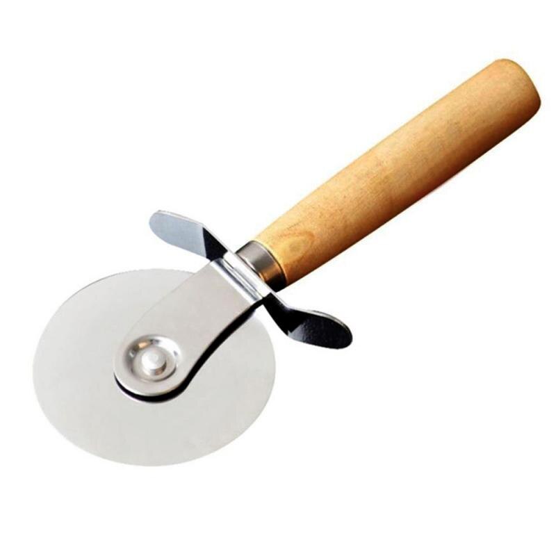 4 typer runde pizza skærer rustfrit stål wienerbrød pasta tærter vafler dej køkken bageværktøj skære redskaber pizza værktøjer: 01