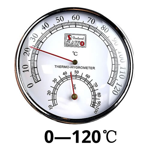 Rustfrit stål sag damp sauna termometer hygrometer i rummet tilbehør: 02