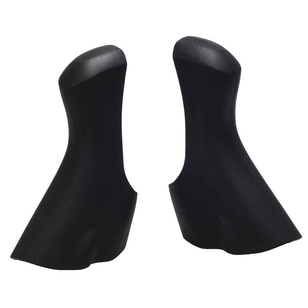 Palanca de cambios para bicicleta de carretera cubierta de soporte de palanca de freno de silicona elástica, palanca de cambios bicicleta para Shimano , accesorios de repuesto para ciclismo: Black