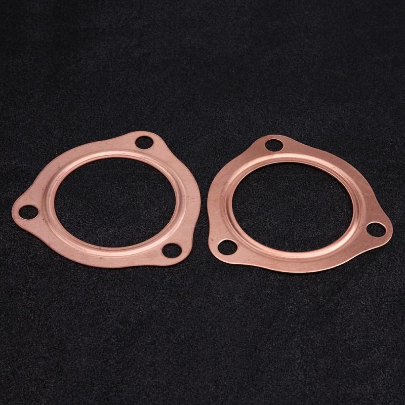 for SBC BBC 302 350 454 2pcs 2 5inch Copper Header Exhaust Collector Gaskets Reusable Car Accessories