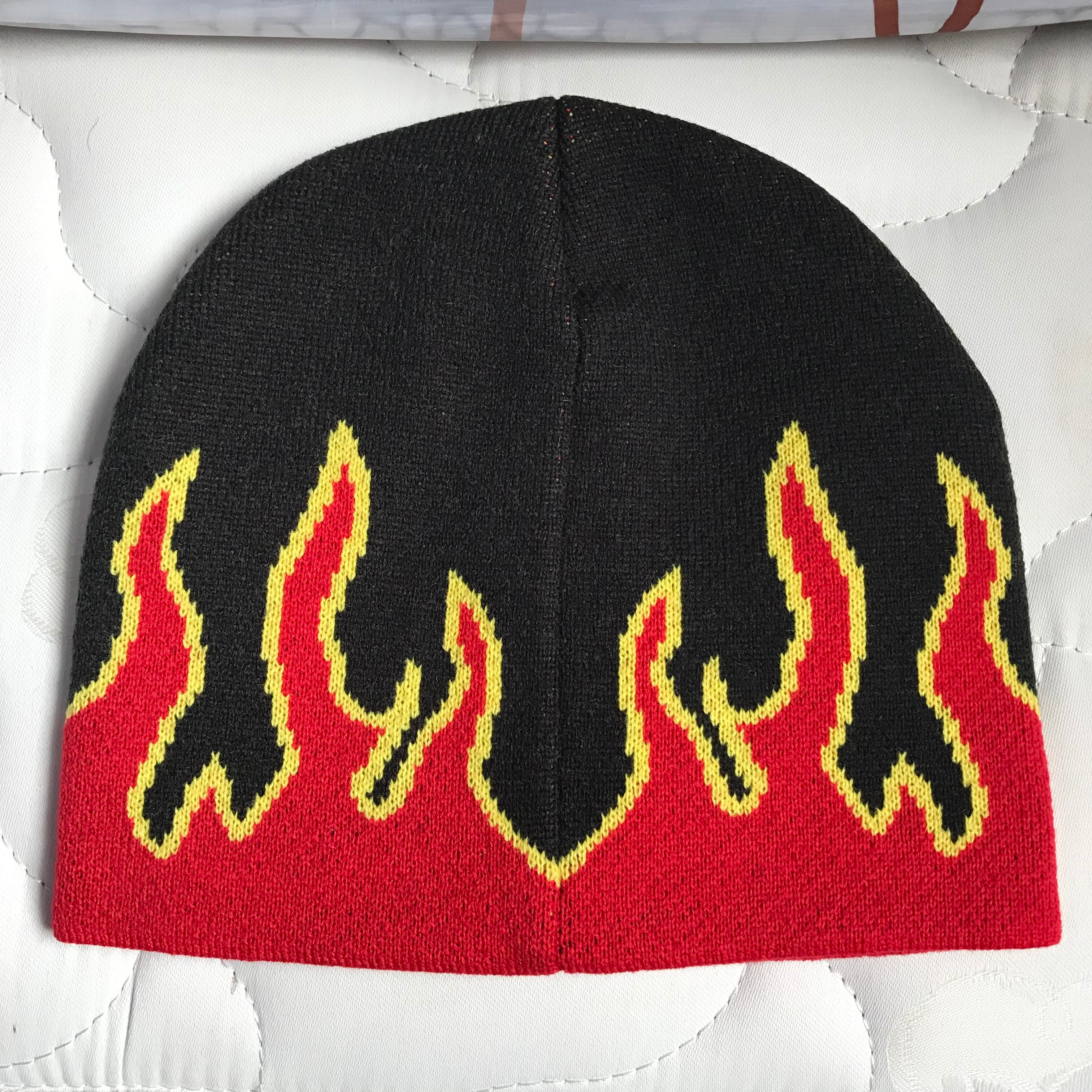 Flamme beanie varme vinter hatte til mænd kvinder damer ur docker akryl kranium cap strikket hip hop efterår afslappet skullies udendørs