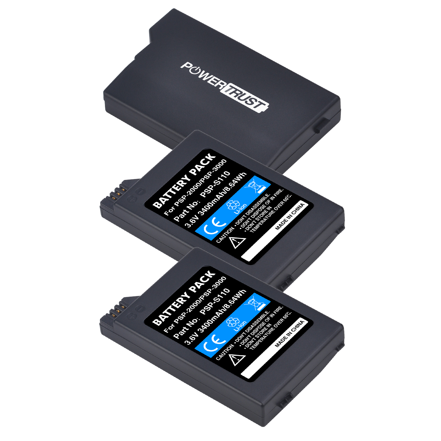 Batteria 2400mAh PSP-2000 PSP-3000 per Sony PSP2000 PSP2001 PSP2002 PSP2003 PSP2004 PSP2005 PSP2007 PSP2008 PSP3000: Grigio chiaro