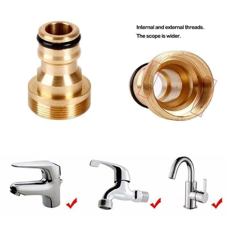 Universal 23 mm Home Male Quick Threaded Tap Connector Adaptor Car Garden Water Hose Pipe Spray Kitchen Bathroom Garden Tools