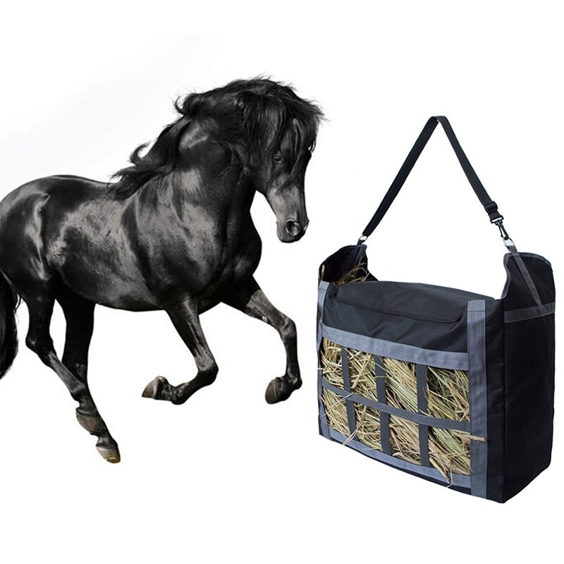 Nylon Hay Tote Bag With Adjustable Strap Large Capacity Hay Pouch Bag Heavy Duty And Durable Easy To Fill And Carry