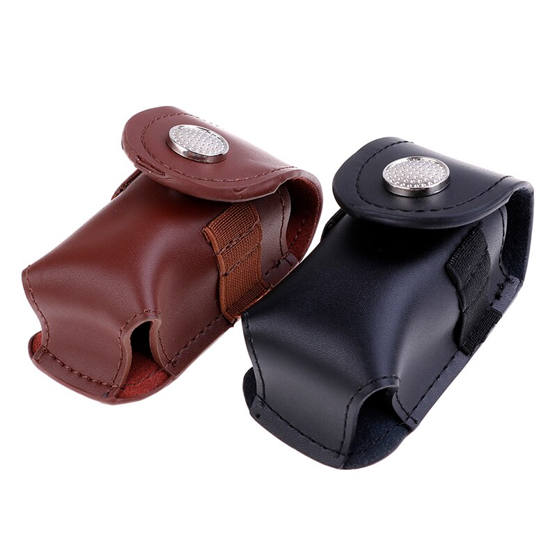 1Pc Zwart/Koffie Mini Golfbal Houder Tas Taille Bag Lederen Cool Anti-Dust Golf Tee zak Sport Accessoire Draagbare