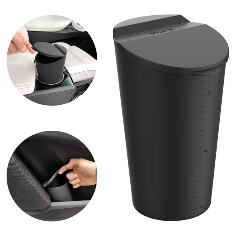 Car Trash Can with Lid Car Cup Holder Trash Bin Car Door Pocket Garbage Can Bin Trash Container for Car Office