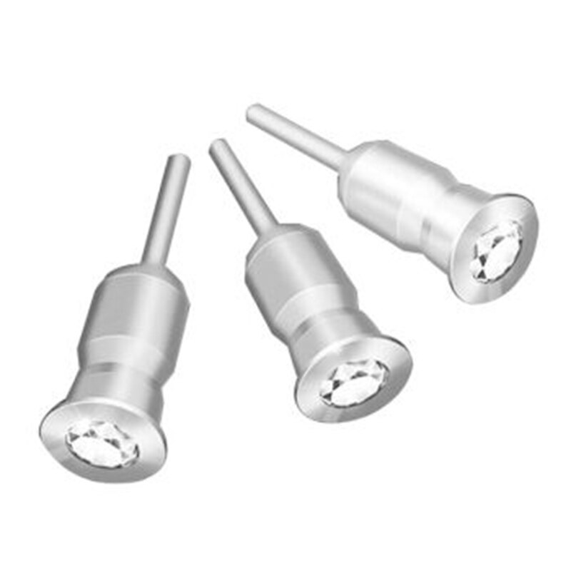 CatXaa 3.5mm Headphone Port Dust Plug Diamond CellPhone Earphone Jack Stopper Metal Headset Cover for Tablet PC MP3 MP4 Speaker