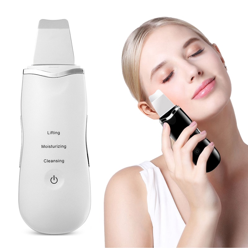 Huid Scrubber Facial Huid Reinigen Elektrische Spa Zachte Comedondrukker Ultrasone Facial Cleaner Spatel Gezicht Lifting Massager