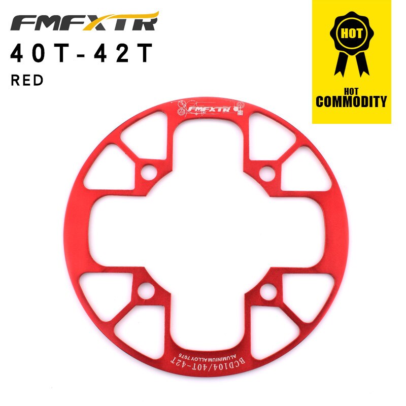 104BCD MTB Fahrrad Kettenblatt Schutz Abdeckung 32T/34T 36T/38T/40T/42T Fahrrad Kettenrad Kurbel Schutz Kettenblatt Schutz: rot 40T