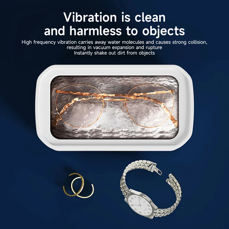 Xiaomi Ultrasonic Cleaning Machine Glasses Cleaning Machine Large Capacity Jewelry Braces Cleaner 650ml For Jewelry