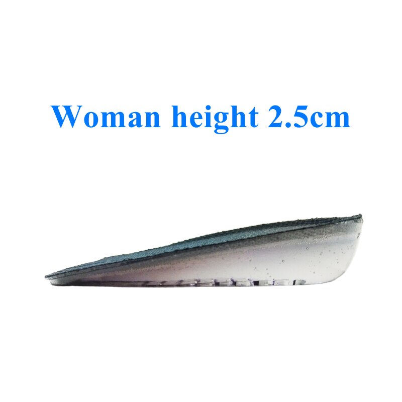 Hak Voor Schoenen Siliconen Gel Hiel Cups Pad Elektrische Hoogte Toename Inlegzolen Voor Vrouwen Mannen Lijm Liners Kussen Padding: Woman height 2.5cm