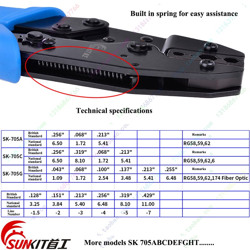 Closed-circuit television, coaxial cable crimping pliers TV wire crimping pliers Q9 BNC cold press Plier
