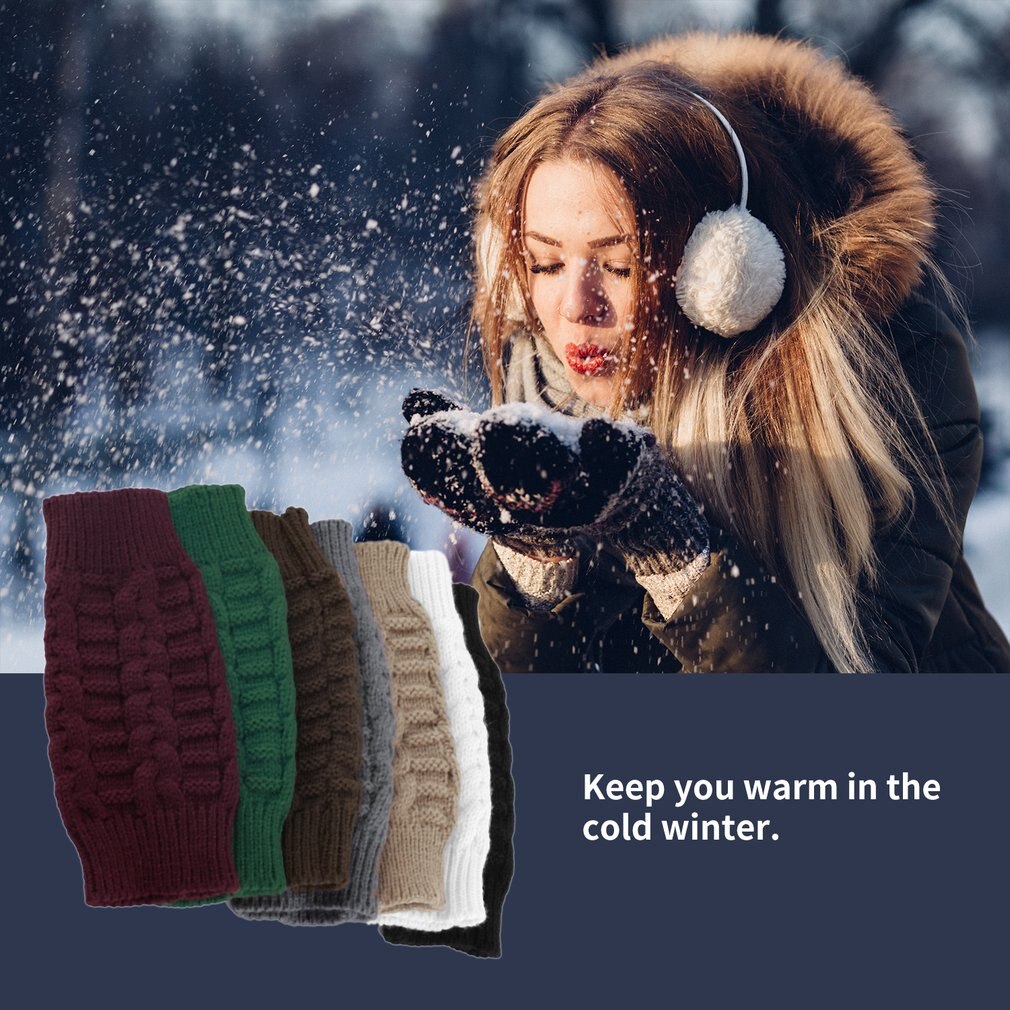 Herfst Winter Meisjes Warmte Gebreide Arm Vingerloze Handschoenen Lange Stretchy Wanten Mannen Vrouwen Winter Hand Arm Warme Vrouwelijke Handschoenen