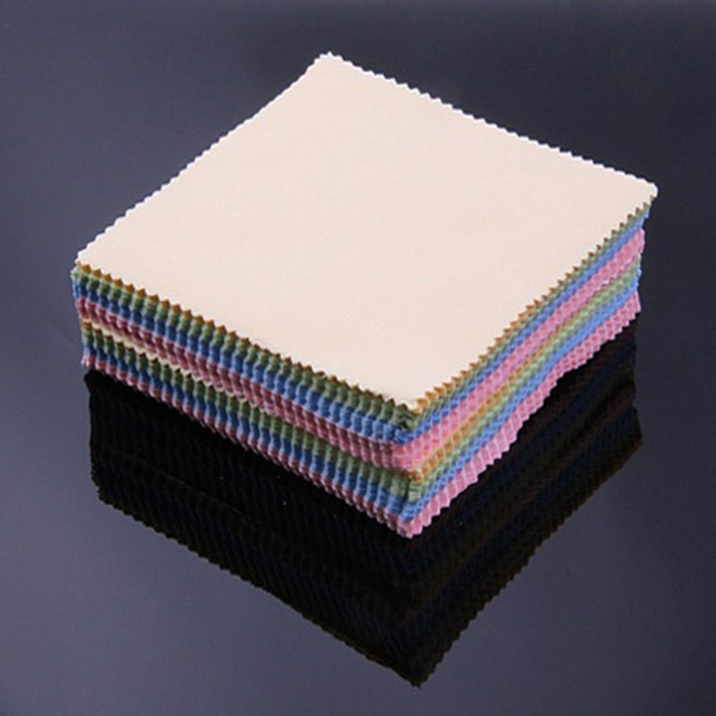 20 Pcs/Packs Glasses Cloth Microfiber Cleaner Cloths Cleaning Glasses Lens Clothes Black Eyeglasses Cloth Eyewear Tool