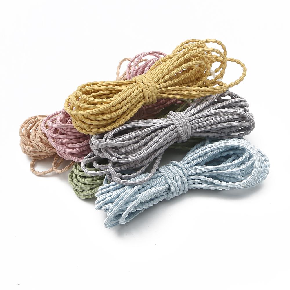 5m/ påse 3mm runda elastiska band sysnöre rep gummiband stretch tråd tråd gör-det-själv plagg plagg sömnadstillbehör