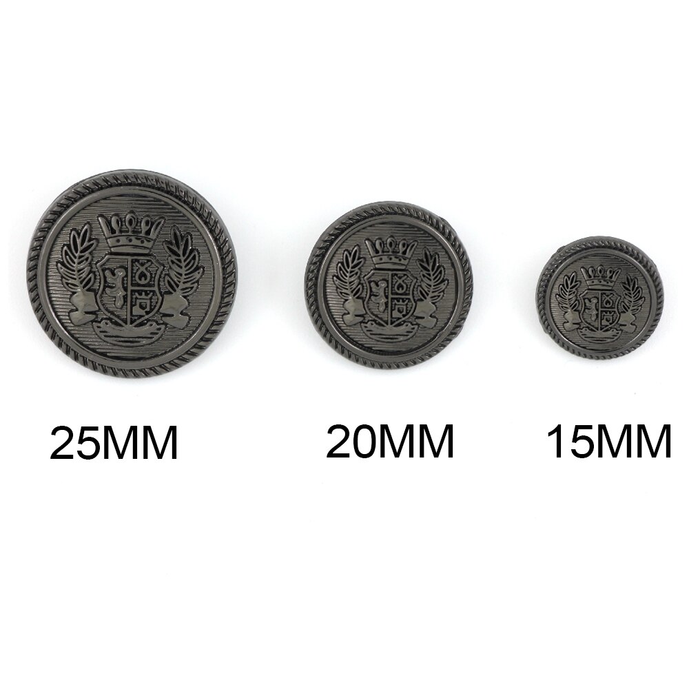 5 stuks metalen knoop ronde decoratieve knopen voor kleding diy jas blazer trui naai accessoires goud gouden knoop 15/20/25mm