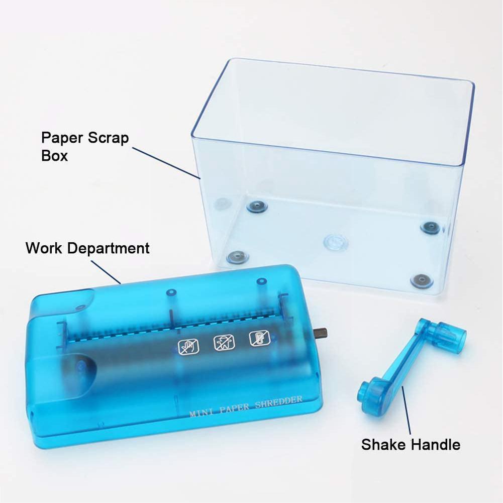 1pc Small Size A6 Paper Shredder Manual Receipt Shredding Machine Hand Crank Document Cutter Crusher For Home Office Use S6k6