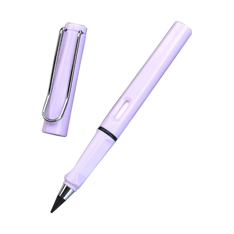 Lápiz sin tinta multiusos, Punta extraíble, lápiz eterno para firmar, para principiantes, estudiantes, bocetos, dibujo para niños: Light purple