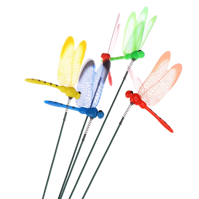 5 kpl/erä kukkakoristelu satunnainen puutarha 30cm keinotekoinen sudenkorento puutarhan nurmikko koristeltu