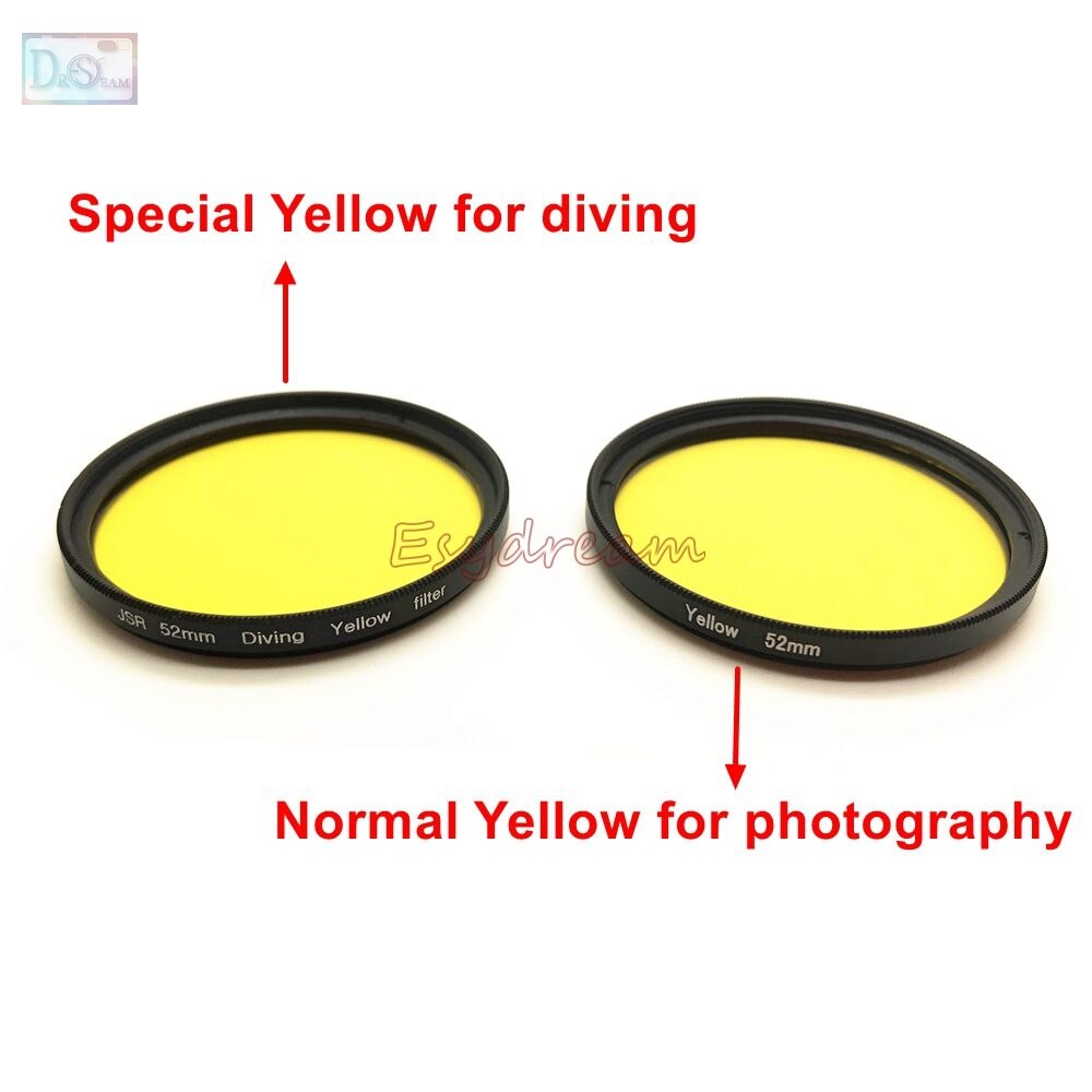 52mm 58mm 67mm Wasserdicht Gelb Filter für Meer Tauchen Unterwasser Kamera Gopro Xiaomi Yi Sjcam Farbe Umwandlung 52 58 67mm