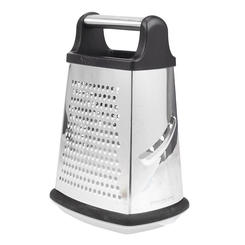 Spring Chef Box Grater, Stainless Steel with 4 Sides, Best for Parmesan Cheese Retail