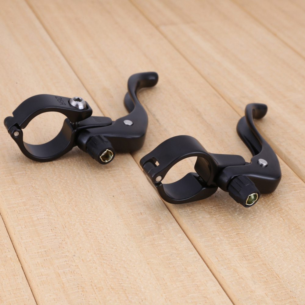 1 Pair Aluminum MTB Bike Bicycle Brake Lever Racing Brake 24mm/26mm/32mm for Road Bike Brake Levers Hinged Clamp Size