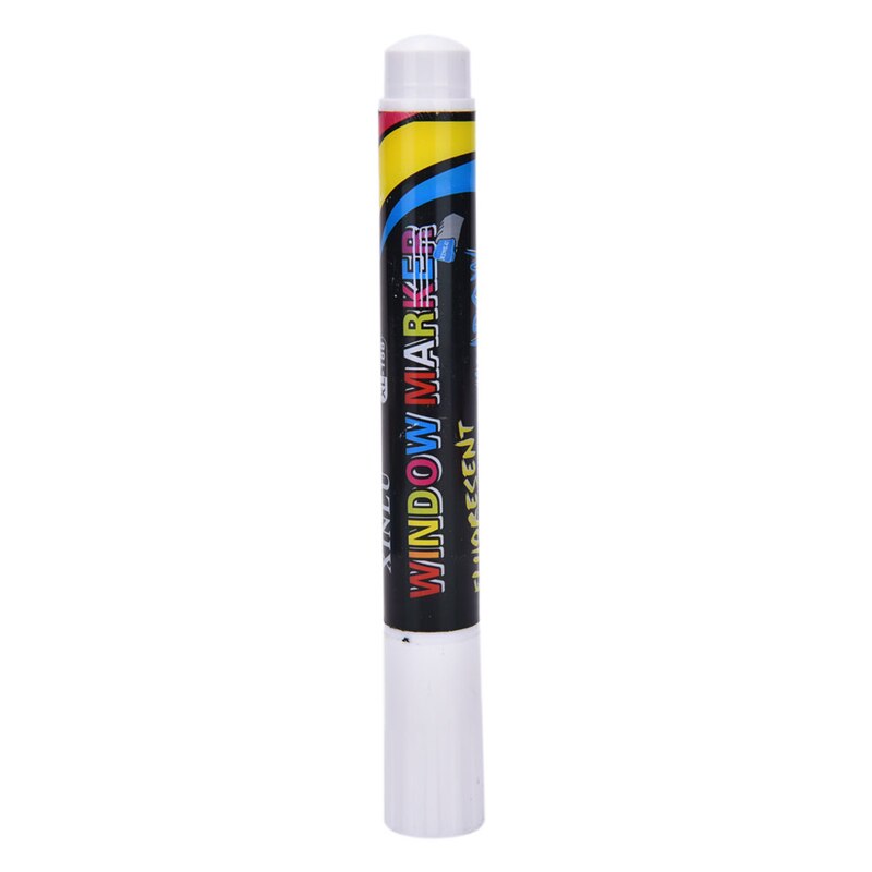 1PC Erasable Multi Colored Highlighters Liquid Chalk Marker Pens LED Writing Board GlassWindow Art8 Colours Marker Pens: White