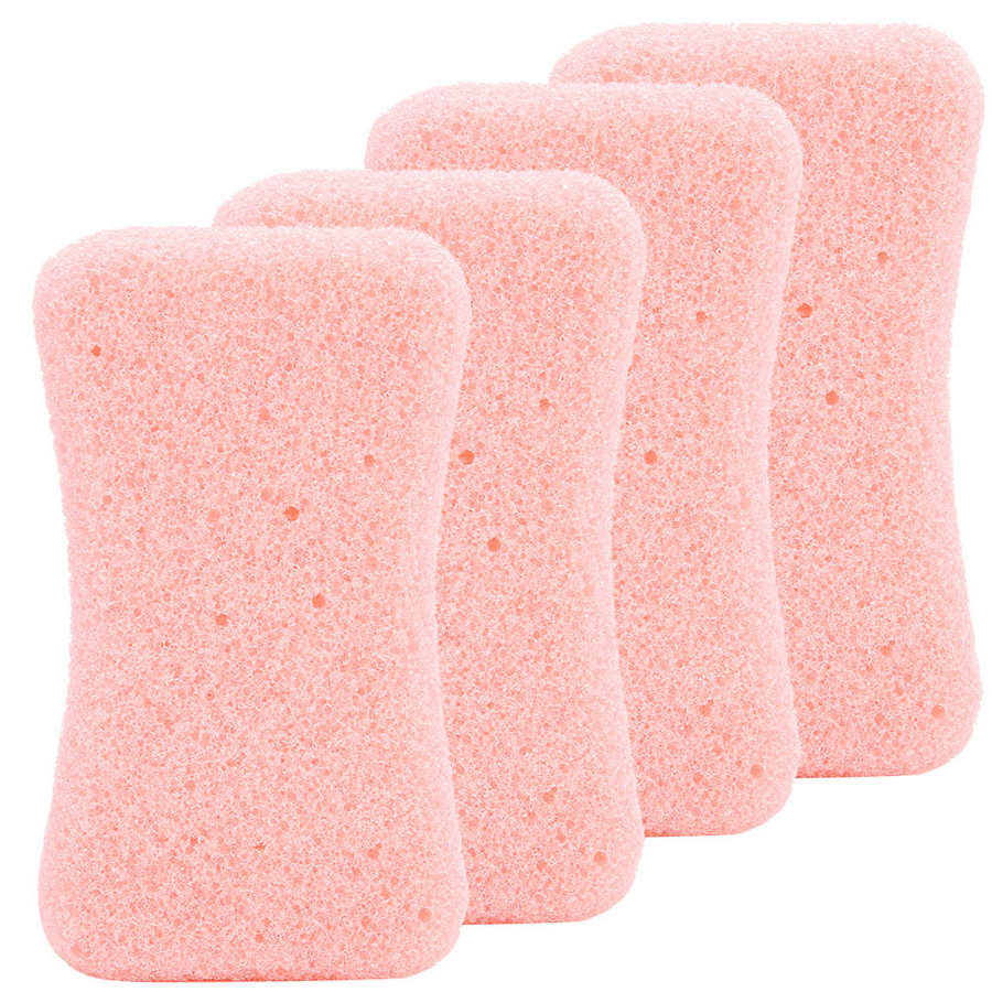 4Pcs Eelt Exfoliëren Steen Voeten Care Puimsteen Voeten Hard Skin Verwijderen Pedicure Scrubber Voet Peeling Removal Tool: Roze