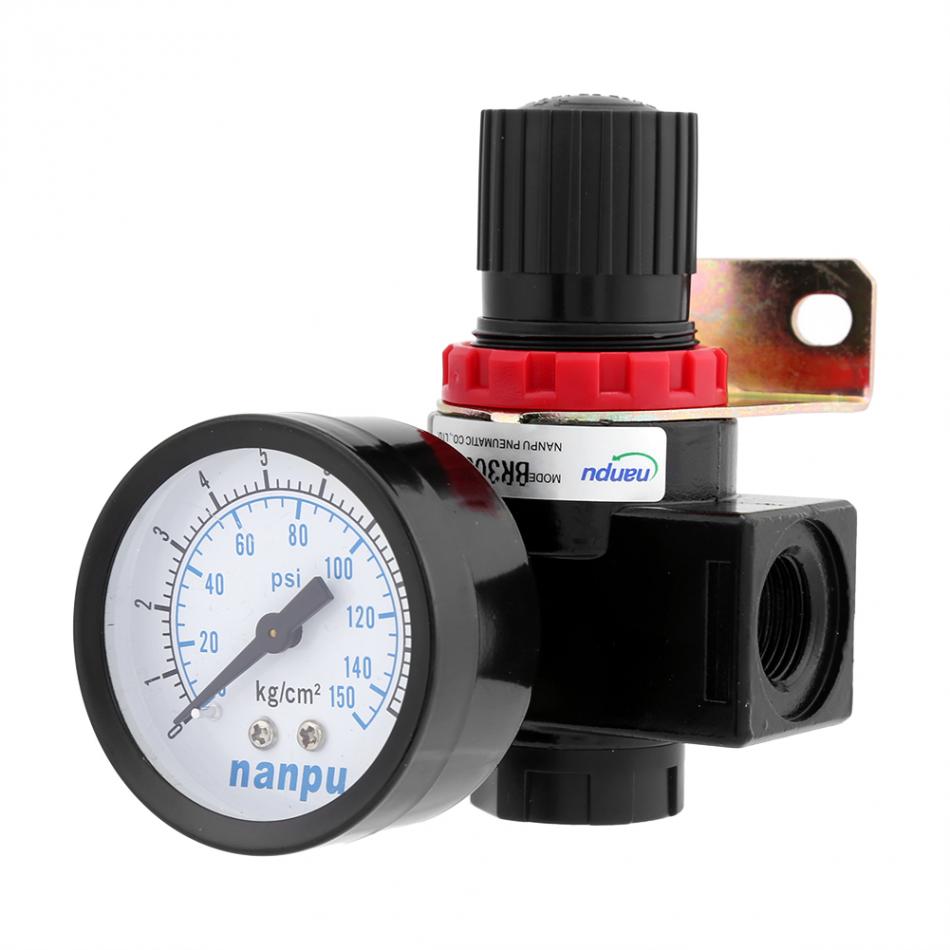 BR3000 G3/8'' Pressure Regulating Regulator G3/8'' Air Control Compressor Pressure Regulating Regulator Valve With Gauge