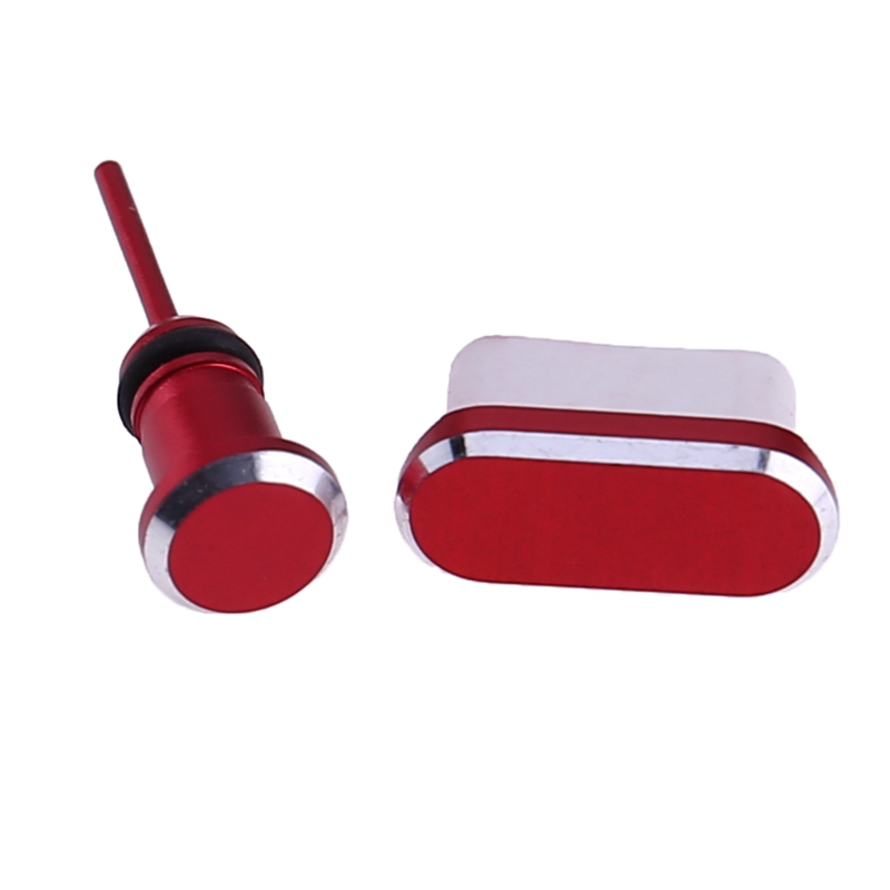 3.5Mm Koptelefoon Jack Type C Telefoon Opladen Poort Sim-kaart Usb C Stof Plug Voor Xiaomi Huawei Samsung Iphone: RD