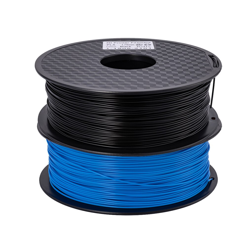 Ender Brand PLA Filament Samples 2Pcs 1KG/roll 1.75mm Black+White Two Color for CREALITY 3D Printer /Reprap/Makerbot: BlackX1 Add BlueX1
