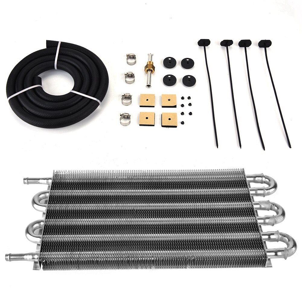 Universal Car 6 Row Remote Transmission Oil Cooler Kit Auto-Manual Radiator Converter Aluminum alloy Transmission Oil Cooler