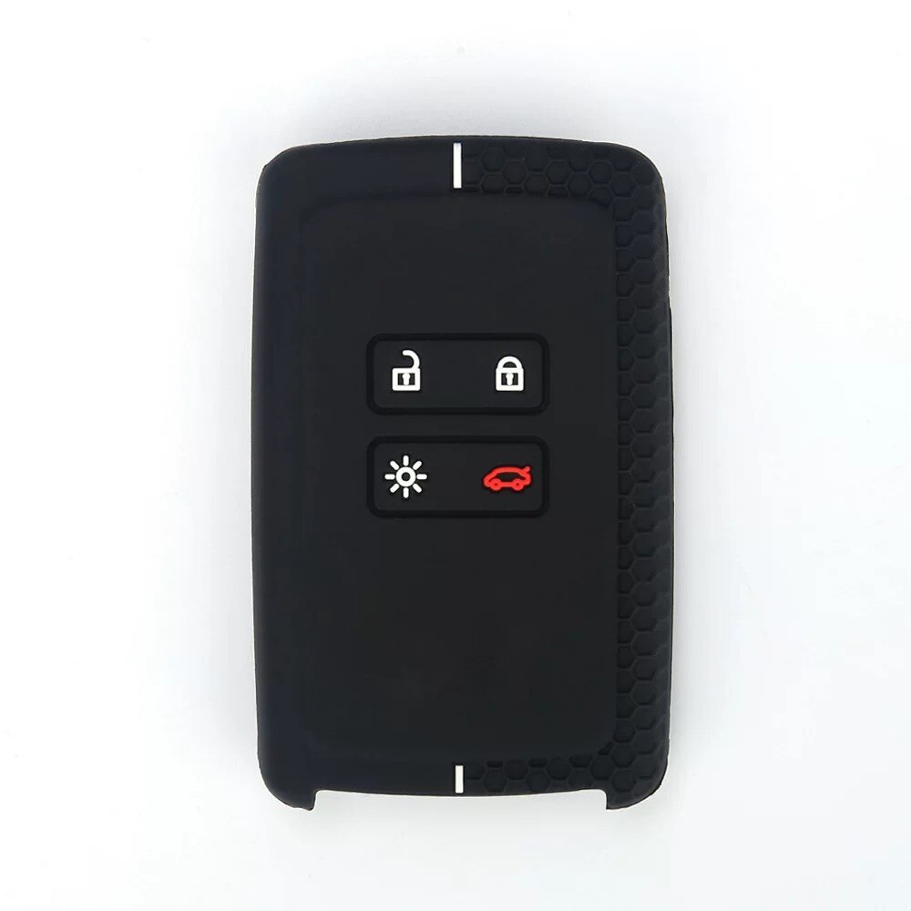 Silicone Car Key Cover Case for Renault Captur Megane Clio Zoe Koleos Talisman Espace Scenic 4 Arkana Dacia Sandero Card Key: black D