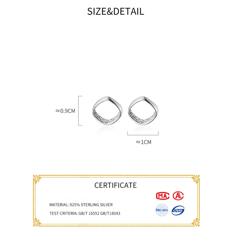 La Monada Vierkante Oorbellen Studs 925 Sterling Zilveren Fijne Sieraden Minimalistische Mooie Stud Oorbellen Voor Vrouwen Zilver 925 Koreaanse