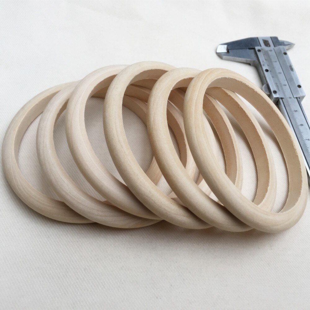 10 teile/los Dünne unvollendet Holz Armbinde Für DIY 0,8 cm Breite BG004
