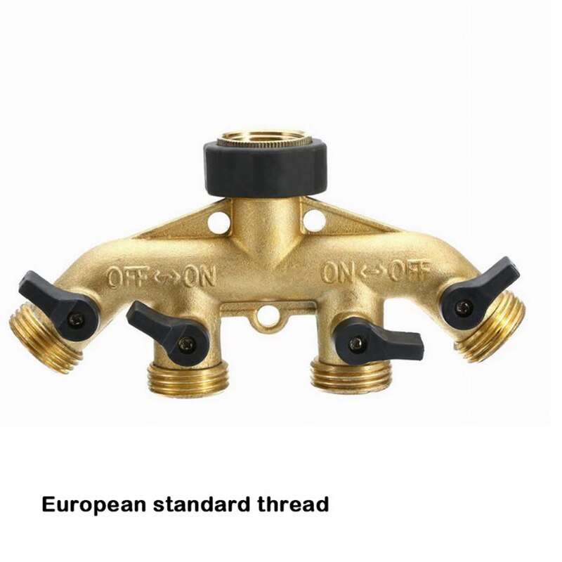 1pc hageslange splitter rote 2/4- veis tappekontakt 3/4 '' slange rør splitter til hageanlegg vanning system: Eu-standard